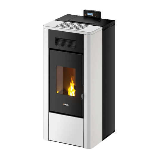 River Idro 16 Metallo Bianco Stufa a Pellet 16,1 Kw Idro CADEL