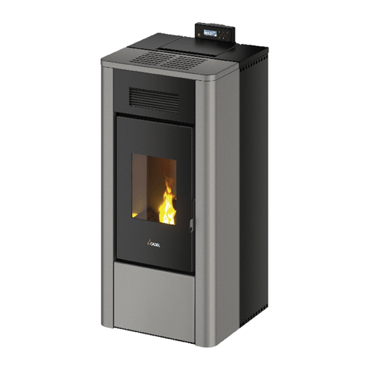 River Idro 23 Metallo Titanium Stufa a Pellet 22,4 Kw Idro CADEL