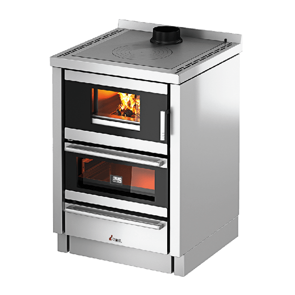 Kook 60 Acciaio Inox Cucina a Legna 6,2 Kw CADEL