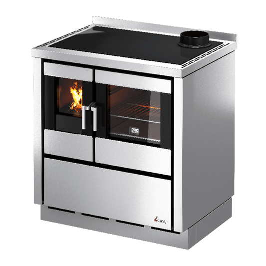 Kook 80 Acciaio Inox Cucina a Legna 7,5 Kw CADEL
