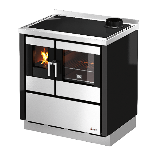 Kook 80 Metallo Nero Cucina a Legna 7,5 Kw CADEL