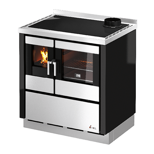Kook 80 Metallo Nero Cucina a Legna 7,5 Kw CADEL