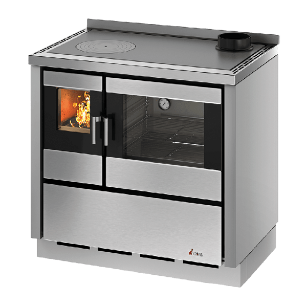 Kook 90 Acciaio Inox Cucina a Legna 7,5 Kw CADEL