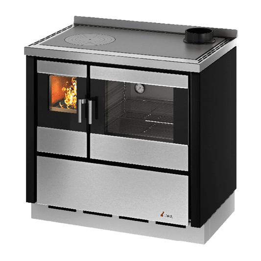 Kook 90 Metallo Nero Cucina a Legna 7,5 Kw CADEL