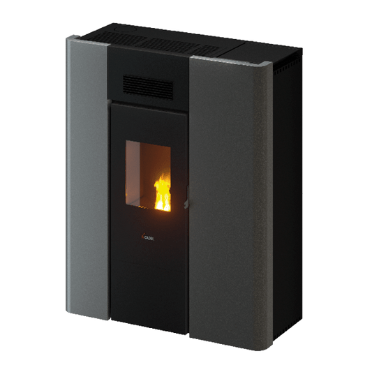 Maya Idro 16 Metallo Titanium Stufa a Pellet 16,1 Kw Idro CADEL