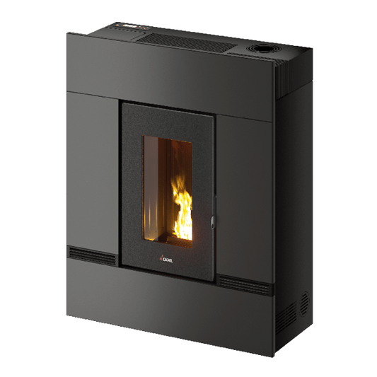 Mithos Plus 12 Up-Twin Metallo Antracite Stufa a Pellet 12 Kw Canalizzata Ad Aria CADEL