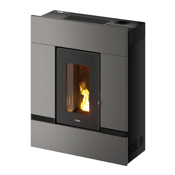 Mithos Plus 14 Up-Twin Metallo Titanium Stufa a Pellet 14 Kw Canalizzata Ad Aria CADEL