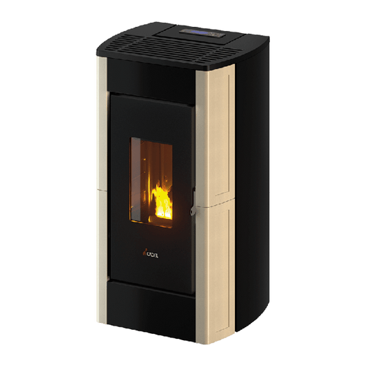 Perla 7 Maiolica Avorio Stufa a Pellet 7 Kw Ad Aria CADEL