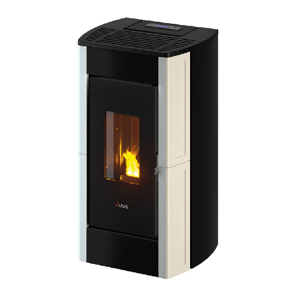 Perla 7 Maiolica Bianco Stufa a Pellet 7 Kw Ad Aria CADEL