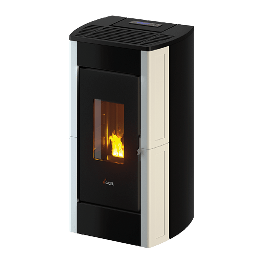 Perla 7 Maiolica Bianco Stufa a Pellet 7 Kw Ad Aria CADEL