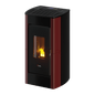 Perla 7 Maiolica Rosso Stufa a Pellet 7 Kw Ad Aria CADEL