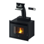 Saturno 16 Metallo Nero Inserto a Pellet 18 Kw Idro CADEL