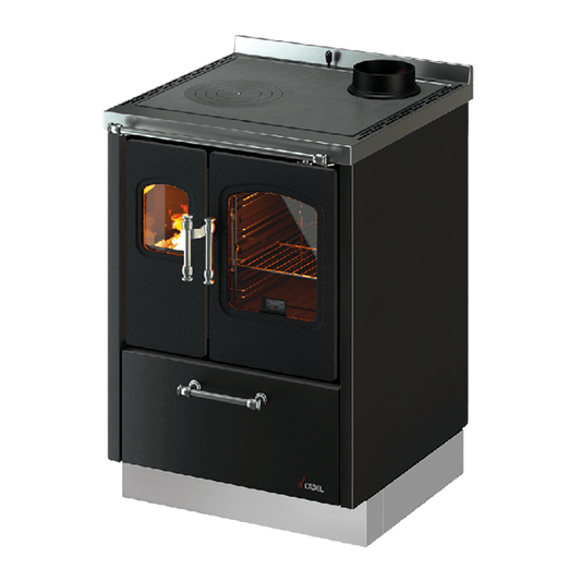 Smart 60 Metallo Antracite Cucina a Legna 6,5 Kw CADEL