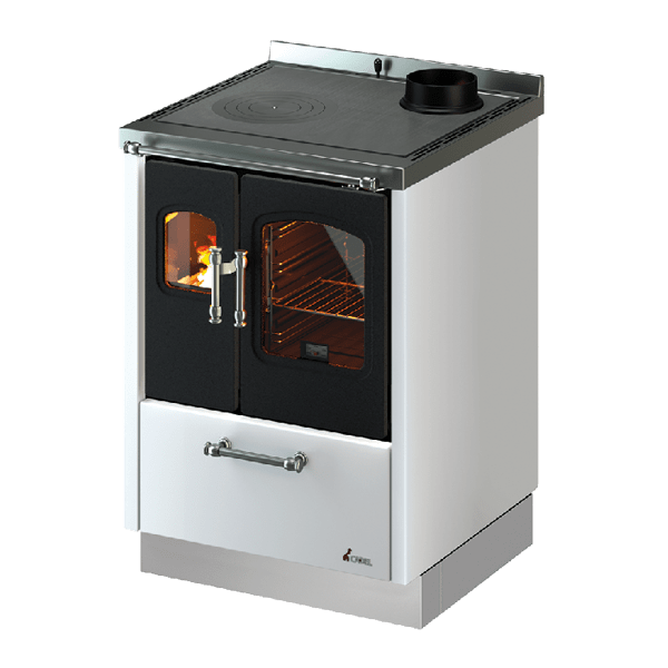 Smart 60 Metallo Bianco Cucina a Legna 6,5 Kw CADEL
