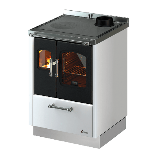 Smart 60 Metallo Bianco Cucina a Legna 6,5 Kw CADEL
