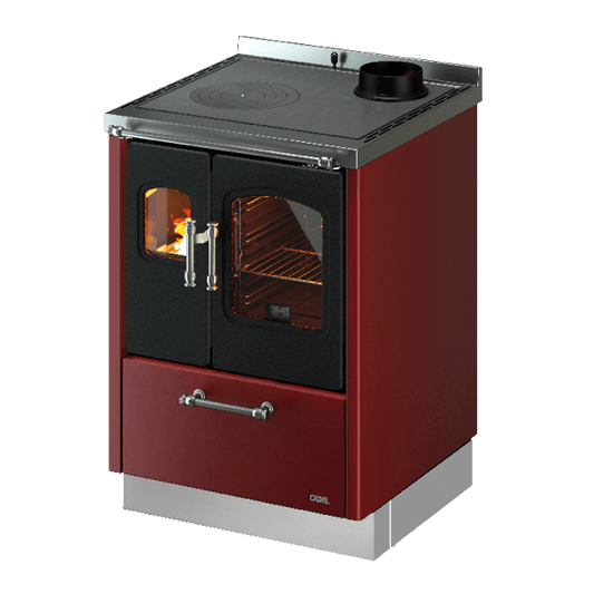 Smart 60 Metallo Rosso Cucina a Legna 6,5 Kw CADEL