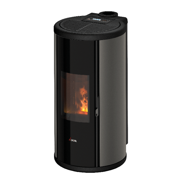 Sound 7 Up-Twin Metallo Titanium Stufa a Pellet 7 Kw Ad Aria CADEL