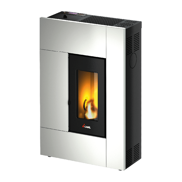 Spirit 5 Up Metallo Bianco Stufa a Pellet 5,2 Kw Ad Aria CADEL