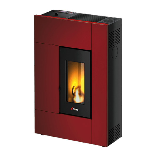 Spirit 5 Metallo Rosso Stufa a Pellet 5,2 Kw Ad Aria CADEL