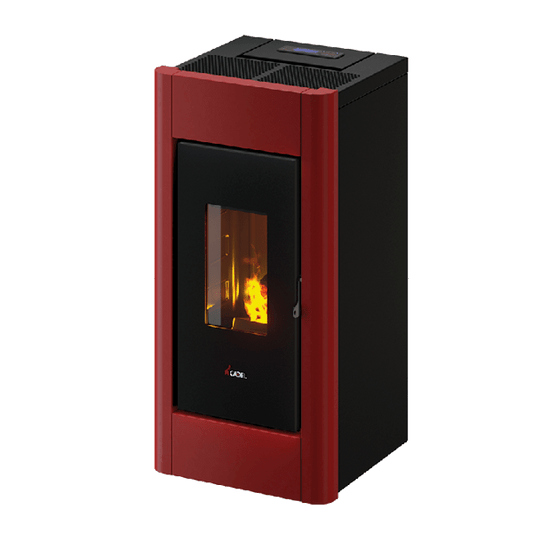 Sweet 7 Metallo Rosso Stufa a Pellet 7 Kw Ad Aria CADEL