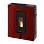 Tile Plus 10 Metallo Rosso Stufa a Pellet 10 Kw Canalizzata Ad Aria CADEL