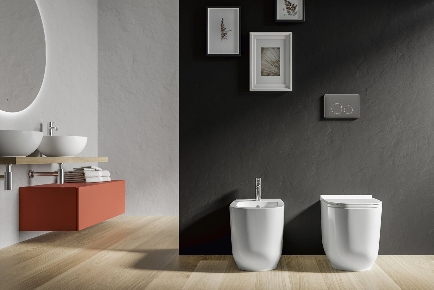 Alba Bidet Filo Muro Btw Bianco Dolomite