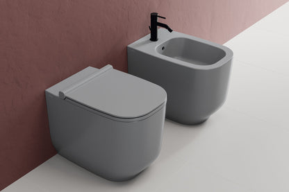 Alba Bidet Filo Muro Btw Grigio Cemento Dolomite