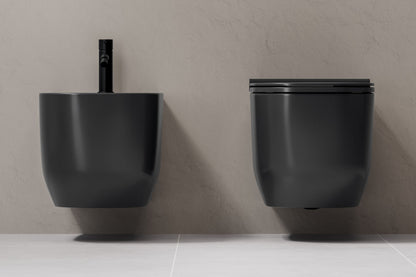 Alba Bidet Sospeso Nero Opaco Dolomite
