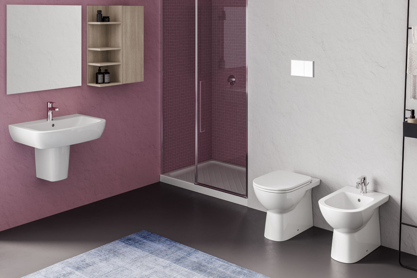 Gemma 2 Bidet filo muro BTW erogazione rubinetto Dolomite