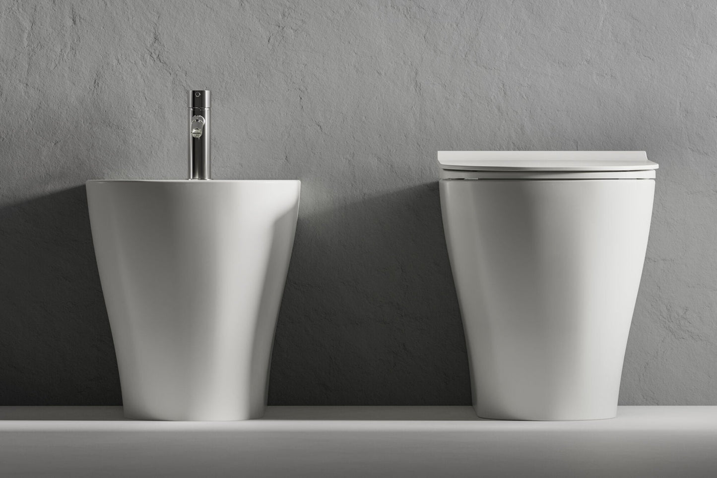 Mirto Bidet filo muro BTW erogazione rubinetto Dolomite