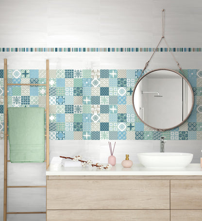 Costa del Sol Bianco 20x60 Bordo Nat. Lucido Savoia Italia