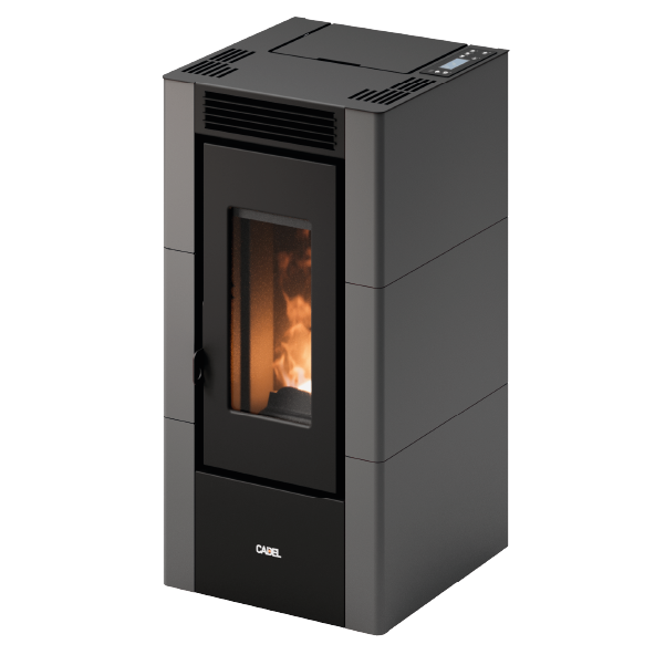 Cristal 6 Metallo Antracite Stufa a Pellet 5,5 Kw Ad Aria CADEL