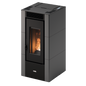 Cristal 6 Metallo Antracite Stufa a Pellet 5,5 Kw Ad Aria CADEL
