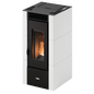 Cristal 6 Metallo Bianco Stufa a Pellet 5,5 Kw Ad Aria CADEL