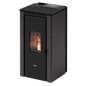 Cristal 7 Up Metallo Antracite Stufa a Pellet 7 Kw Ad Aria CADEL