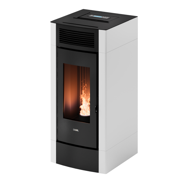 Cristal Plus 9 Metallo Bianco Stufa a Pellet Canalizzata ad Aria 8,5 kW Cadel