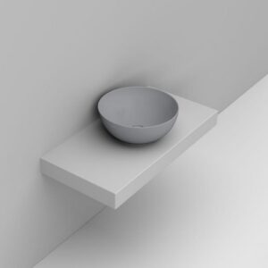 Noemi Lavabo da appoggio a ciotola diam 44 cm grigio cemento Dolomite