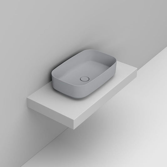 Noemi Lavabo da appoggio ovale 62x38 cm grigio cemento Dolomite