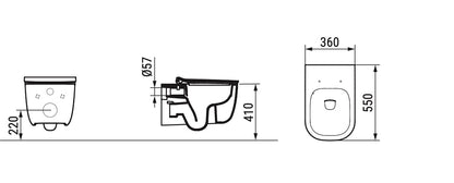 Mirto Vaso sospeso rimless Dolomite