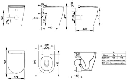 Mirto Vaso filo muro BTW short vortice Dolomite