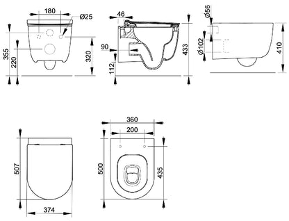 Mirto Vaso sospeso short vortice Dolomite