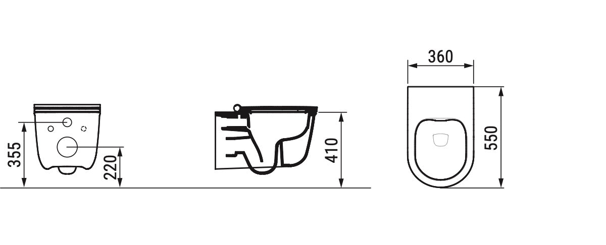Mayka Vaso sospeso bianco opaco Dolomite