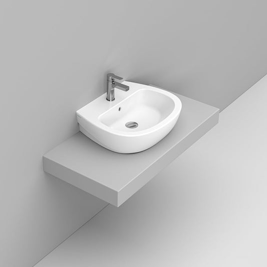 Demy Lavabo da appoggio monoforo L.55 cm Dolomite