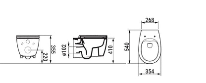 Demy Vaso sospeso rimless Dolomite