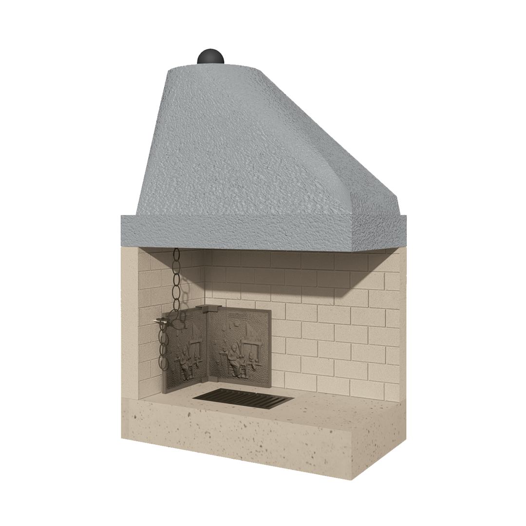 CAMINETTO PREFABBRICATO A LEGNA DS 90 REF MARSICAMIN