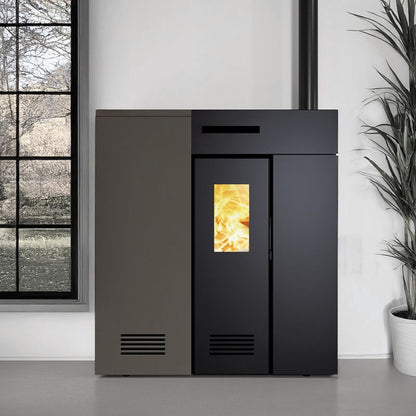 Duglia EP Moka Stufa a Pellet Ventilata e Canalizzabile ad Aria 8,3 kW Caminetti Montegrappa
