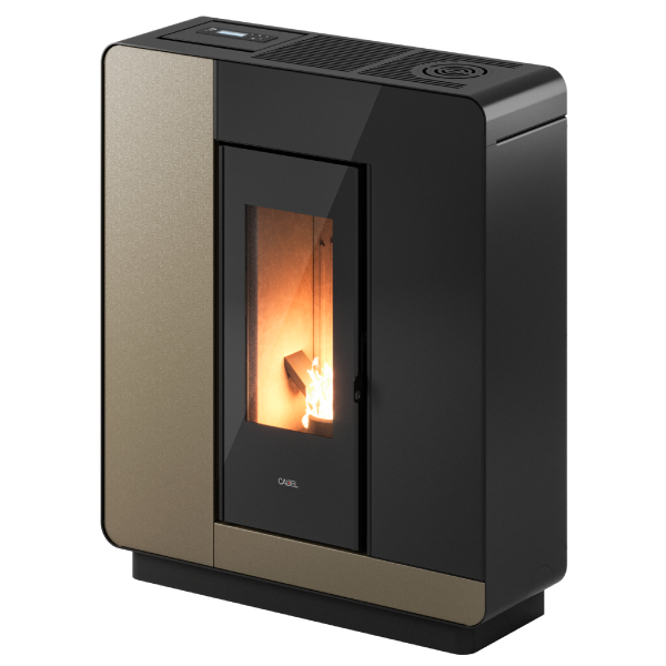 Elle Plus 9 Flexit Metallo Light Bronze Stufa a Pellet 8,5 Kw Canalizzata Ad Aria CADEL