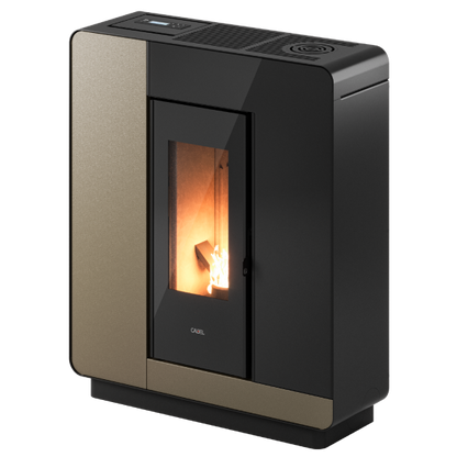 Elle Plus 9 Flexit Metallo Light Bronze Stufa a Pellet 8,5 Kw Canalizzata Ad Aria CADEL