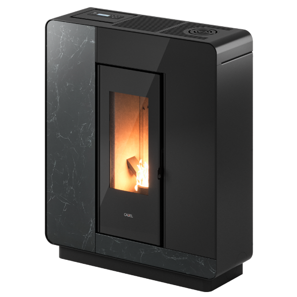 Elle Plus 9 Flexit Pietra Nero Greco Stufa a Pellet 8,5 Kw Canalizzata Ad Aria CADEL