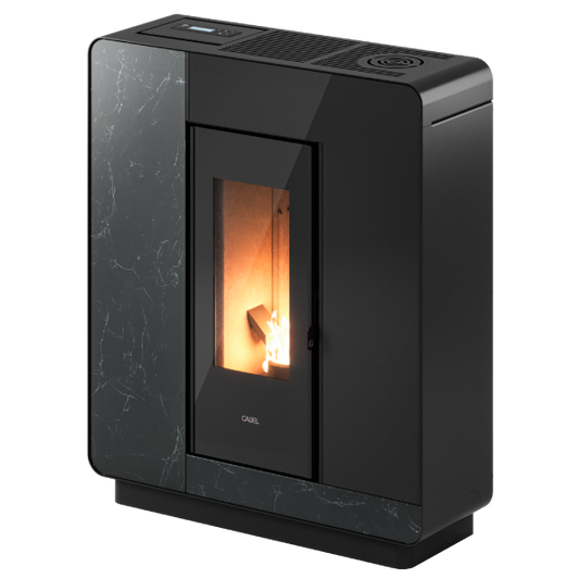Elle Plus 9 Flexit Pietra Nero Greco Stufa a Pellet 8,5 Kw Canalizzata Ad Aria CADEL